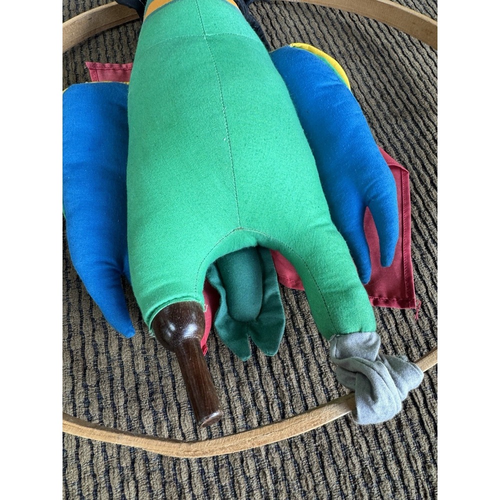 15" Hanging Parrot Plush Toy Stuffed Animal - Pirate - Picture 5 of 9